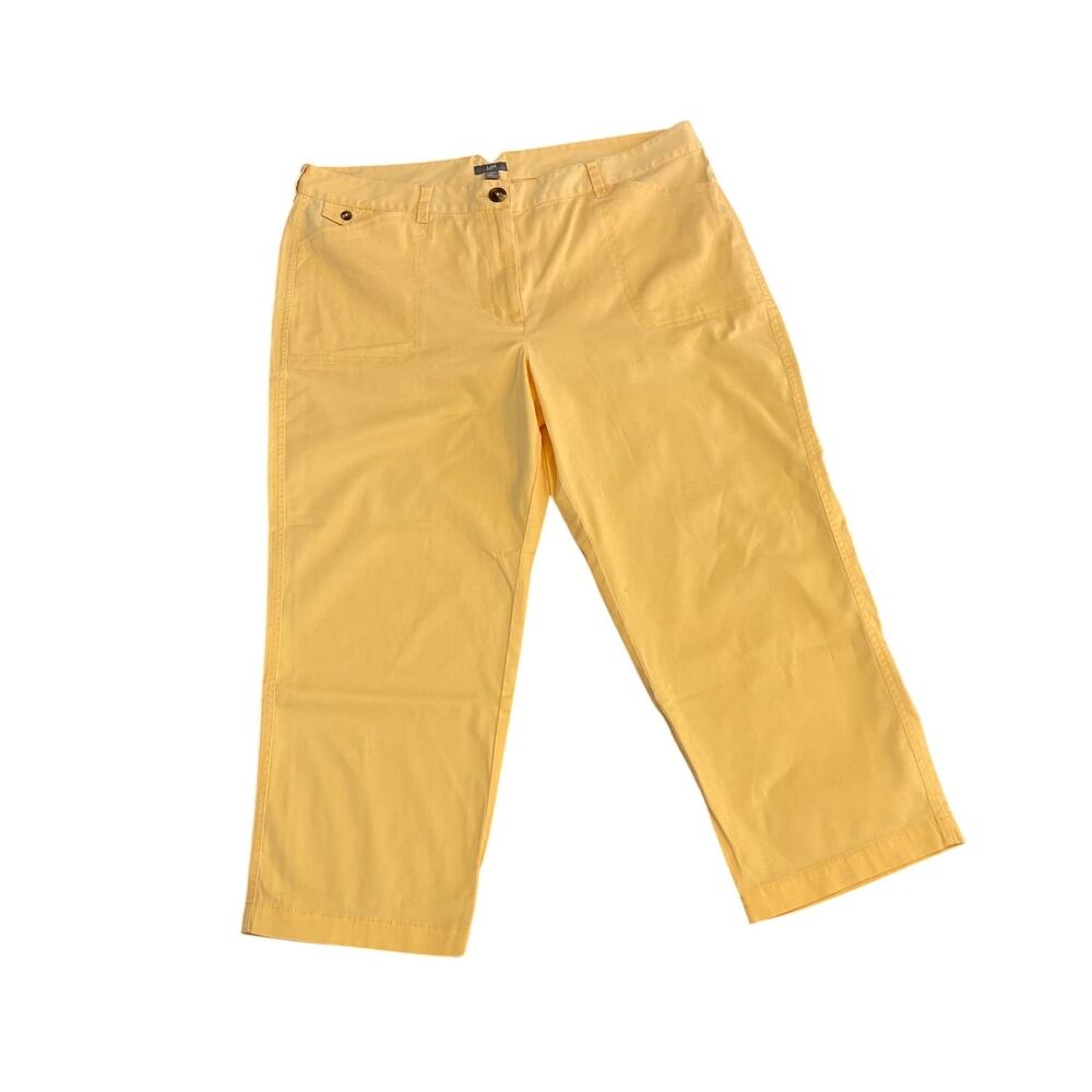 J. Jill Yellow Cropped Ankle Pants